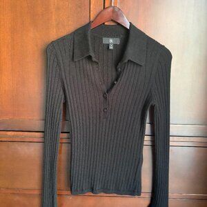 Banana Republic Ribbed Merino Polo Sweater